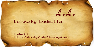 Lehoczky Ludmilla névjegykártya